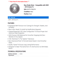 thumbnail image 2 of Rear Brake Rotor - Compatible with 2009 - 2014 Acura TL - Dynamic Friction, 2 of 2