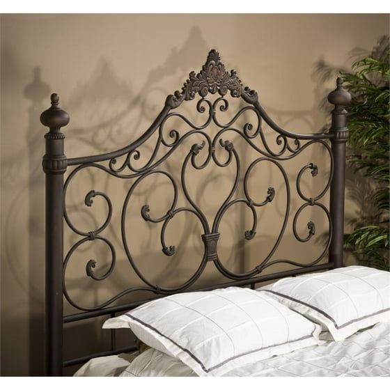 Hillsdale Baremore Ornate King Spindle Headboard in Antique Brown