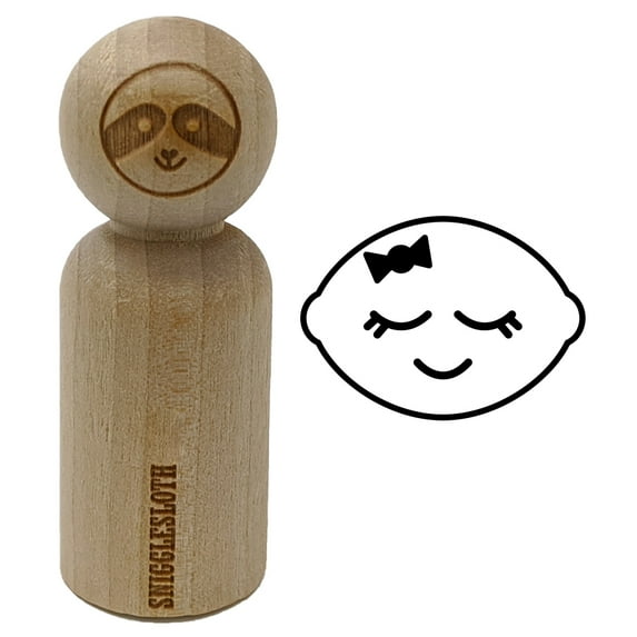 Sleeping Lemon Rubber Stamp for Scrapbooking Crafting Stamping - Small 3/4 Inch