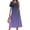 Purple, variant on CIENVNSTG Women Summer Casual Gradient Printed Dress O Neck Loose Short Sleeve Maxi Dresses Female Beach Travel Dress Black 2XL
