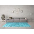 thumbnail image 3 of Ahgly Company Indoor Round Oriental Light Blue Industrial Area Rugs, 6' Round, 3 of 4