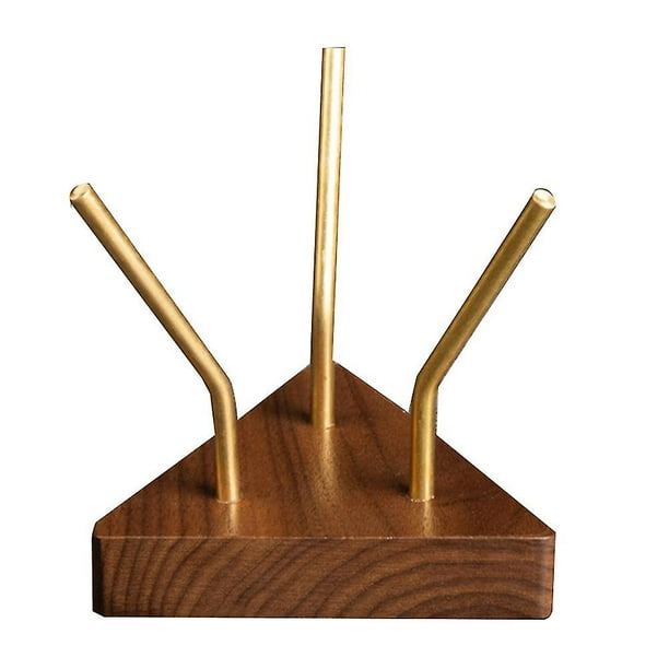 Coffee Filter Holder Brass Thick Wood Vintage Coffee Filter Holder B