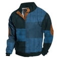 thumbnail image 1 of Men's 3D Print Autumn/winter Color Block Buckle Sweatshirt, 1 of 2