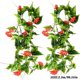 thumbnail image 2 of Vid artificial Morning Glory colgante de follaje falso decoración del hogar planta de vid de simulación, rojo 2 piezas sidaley HA8951-04B, 2 of 6
