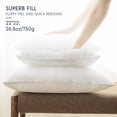 thumbnail image 6 of Phantoscope 22x22 Pillow Insert for Couch, 100% Natural Cotton Square Decorative Throw Pillow Stuffers - Ultra Soft for Bed, Sofa, Chair (1 Pack), 6 of 7