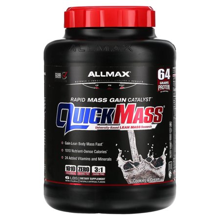 Quick Mass Rapid Mass Gain Catalyst, Cookies & Cream, 6 lbs (2.72 kg), ALLMAX
