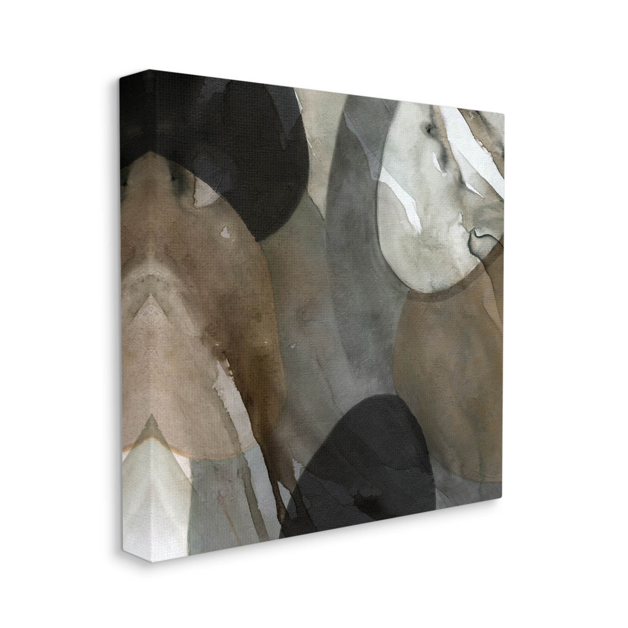 Stupell Industries Contemporary Round Layered Shapes Painting Gallery Wrapped Canvas Print Wall Art, Design by Carol Robinson