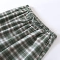 thumbnail image 7 of BRGZLK Pants Women Rawstring Pants Cotton Wide Leg Y2K Plaid Pajamas Pants Elastic High Waist Checkered Lounge Pj Pants Going Out Trousers, 7 of 7