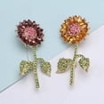 thumbnail image 4 of Hyasfey Women Brooch Pin Shiny Rhinestones Inlaid Plant Flower Pin Suit Coat Lapel Shawl Scarf Badge Clothing Accessories, 4 of 7