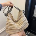 thumbnail image 2 of Bolso Hecho a Mano Cgtredaw Tejido Hombro Colo Stripe Rojo, 2 of 9