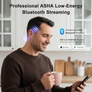 BlaidsX Neuro Rechargeable RIC + Programmable Hearing Aids for Seniors with Bluetooth Mobile App Hearing Test Audiogram & Noise Cancellation, Dual Mic & 48 DSP Channels, USA-Made Multi-Core Processor