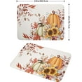 thumbnail image 2 of Autumn Pumpkin Dish Drying Mat 18x24 Inches, Fall Leaves Harvest Thanksgiving Absorbent Dishes Drainer Pad Kitchen Counter Protector Coffee Bar Sink Countertops Decor, 2 of 6