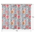 thumbnail image 5 of Pioneer Flower Floral Print Pattern Shower Curtain 84"x72" ,Bathroom Decorative Shower Curtains Set with 12 Hooks,Modern Waterproof Washable Shower Curtain, 5 of 6