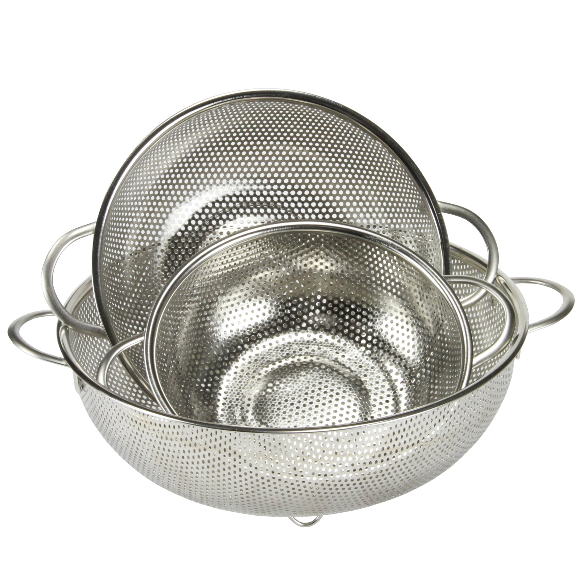 Chef Craft Select Microperforated Colander, 1.5 Quart, 2.5 Quart, and 5 ...