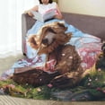 thumbnail image 6 of Fuzoiu Romantic Floral Bear Print Ultra-Soft Micro Fleece Blanket,All Seasons Flannel Throw, Lightweight Blanket for Bed, Sofa, Couch, Movie Night, Camping, and Travel-80"x60", 6 of 7