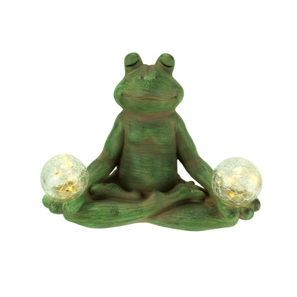 Green Tating Frog Led Solar Light Garden Statue Com - Sitting Frog With Solar Lantern Garden Statue Green Tating Frog Led Solar Light Garden Statue Com - Sitting Frog With Solar Lantern Garden Statue