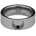 thumbnail image 2 of Winged Heart Tungsten Carbide Ring, 2 of 9