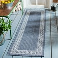 thumbnail image 2 of SAFAVIEH Martha Stewart Sini Indoor Bordered Indoor/Outdoor Runner Rug, Grey/Cream, 2' x 7', 2 of 8