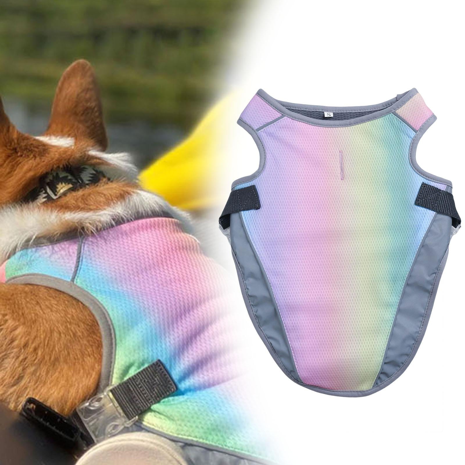 Bvdfgk Dog Cooling Vest for Various Sizes Pet Dogs Reflective for Training Walking pink pink small