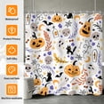 thumbnail image 2 of Tchckioa 72x72 Inch Halloween Cute Pumpkin Shower Curtain for Bathroom Decor,Waterproof Hooks Bath Curtain, 2 of 8