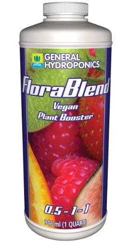 General Hydroponics Flora Blend-Vegan Compost Tea Fertilizer, 1 Qt. by