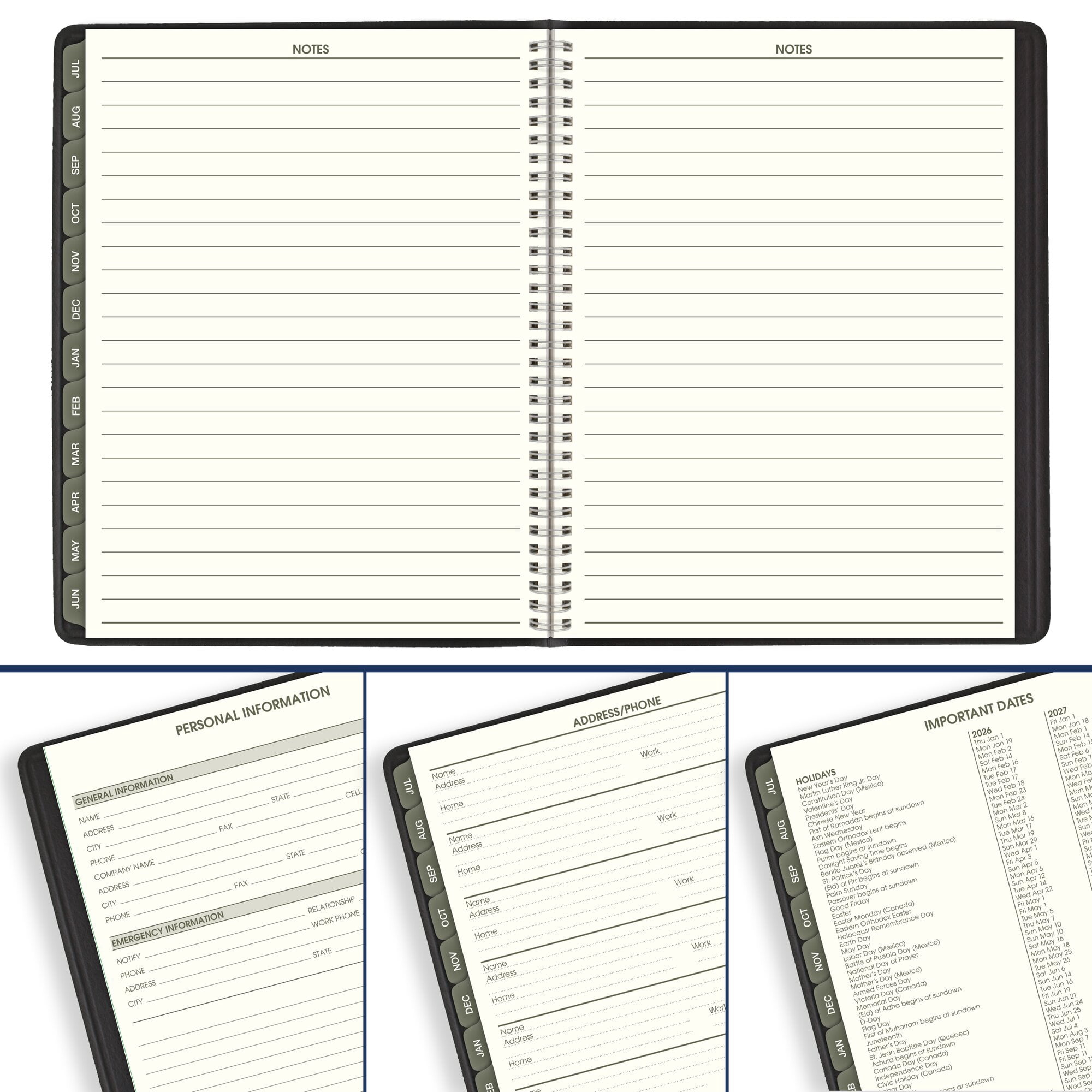 AT-A-GLANCE Recycled Academic 2026-2027 Weekly Monthly Appointment Book Planner