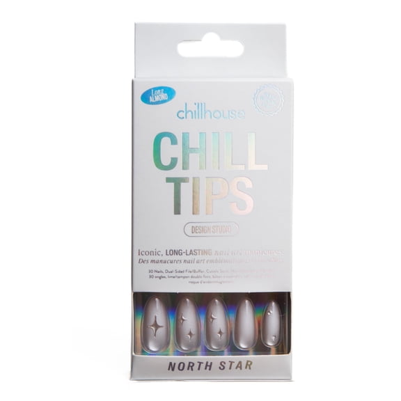 Chillhouse Chill Tips Press On Nails, North Star, Almond Style, 30 Count