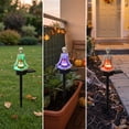 thumbnail image 5 of Tuvgenk Pumpkin, Skeleton solar garden lights outdoor Dusk till Dawn Walkway Light LED Resin Multicolor decorative garden stakes lights, 5 of 7