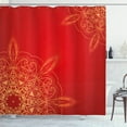 thumbnail image 1 of Ambesonne Mandala Shower Curtain, Radiant Romantic Design, 69"Wx70"L, Earth Yellow Vermillion, 1 of 3