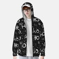 thumbnail image 2 of Saiise Ho-Ho-Ho 2 Pattern Sun Protection Hoodie for Men and Women, Lightweight Quick-Dry Windproof with Hood and Zip-Large, 2 of 7