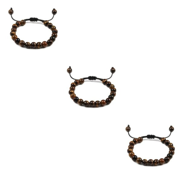 Minnieouse Elegante de cuentas de piedras preciosas naturales, regalo para mujeres y hombres, para mujeres, para hombres, ojo de tigre Type1 NO1