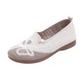 thumbnail image 2 of Women Hollow Knit Mom Slip On Shoes, Breathable Old Beijing Cloth Flats Soft Non Slip Low Sole, 2 of 4