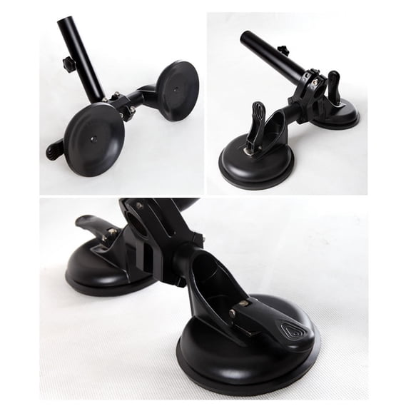 Universal Heavy-Duty Car Flag Mount Kit with 2x 4.5 Inch Suction Cups Adjustable Angle Bracket for 0.98-1.2 Inch Flagpoles