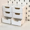 thumbnail image 5 of ‌Yatlte 3-Tier Mini Drawer Organizer - 5.1x3.5in Plastic Desktop Storage Box with Sliding Drawers for Office, Makeup & Jewelry, Dorm/Bathroom/Sink‌, 5 of 6