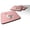 Grey - Pink, variant on Buff Grey Back Goose Blue Check Foam Coaster - Blue