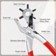 thumbnail image 3 of 3 Pack Belt Hole Puncher for Leather Hole Punch for Crafts Belt Hole Puncher 6 Multi Hole Size for Revolving Punch Tool, 3 of 5