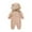 Beige, variant on Curuila Boys Girls Outwear Winter Solid Long Sleeve Zipper Hooded Coat Jumpsuit Long Jacket Beige Size 18-24 Months