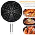 thumbnail image 3 of Splatter Screens 13 Inch Silicone Cooking Screen Pan Cover with Foldable Handle Multi-Purpose Heat Insulation Guard Cooling Mat for Cooking and Frying Black, 3 of 7