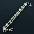 thumbnail image 3 of Green Amethyst 925 Sterling Silver Gemstone Ethnic Jewelry Bracelet 7-8" VJ 383, 3 of 5