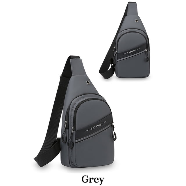 Bolsa de pecho para hombres | Bolso de hombro de poliéster resistente al agua | Correa ligera y transpirable ajustable | Organizador multicompartimento para correr, ciclismo, senderismo | 30x17x6 cm