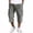 Gray04, variant on Dwelliawo Corduroy Men's Capri Pants Cargo Long Shorts Summer Elastic Waist 3/4 Pants Multi-Pockets Below Knee Shorts Lightweight Travel Capri Long Pants Army Green 2XL
