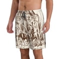 thumbnail image 2 of Bixox Men's Western Desert Cowboys2 printing Casual Classic Fit Short Summer Beach Shorts, 2 of 6