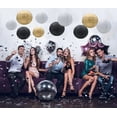 thumbnail image 5 of LQQBOX Round Chinese Paper Lantern, 16pcs Paper Lanterns Decorative, Hanging Paper Lanterns Decoration for Weddings, Graduation, Birthdays, Parties and Events, Assorted Sizes (Black/Gold/White), 5 of 7