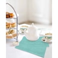thumbnail image 4 of Turquoise Burlap Texture Kitchen Dish Towels for Drying Dishes Set of 2, Farmhouse Vintage Aqua Waffle Weave Microfiber Hand Tea Bathroom Towels Quick Dry & Absorbent Towel 12x12, 4 of 7