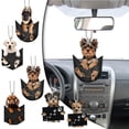 thumbnail image 2 of Car Rear View Mirror, Car Rear View Mirror Accessories, 3 in 2D Dachshund Pendant, Dog Decor for Home, Metal Chain Bag Charms, 1 Pc, 2 of 5