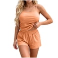 thumbnail image 2 of Enjoytime Pajama Sets for Women 2 Piece Round Neck Cami Tops with Shorts Camisole Lounge Set Comfy Sleepwear, 2 of 5