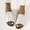 White, variant on Women's Open Toe Slingback Sandals Gold Buckle Accent Slip On Shoes Casual Summer Beach Footwear Trendy Fashion Flat Sandals White Women Sandal