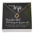 thumbnail image 4 of To My Wife Always be By Your Side Delicate Heart Necklace, 4 of 7