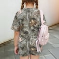thumbnail image 6 of Grblisyd Girls Two Piece Sets Camo Maple Leaf Print Clothes Loose Short Sleeve Crew Neck Tshirts and Elastic Waist Shorts Casual Summer Outfits Size 7-8, 6 of 6