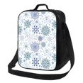 thumbnail image 1 of Disketp Retro ice blue snowflakes Bolsa Térmica Estampada para Almuerzo, Lonchera para Hombres y Mujeres Adultos, 1 of 7